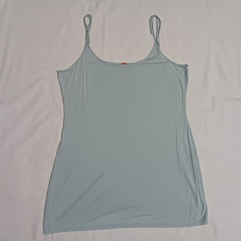 Free People Camisole Light Blue Adjustable Straps Size Large